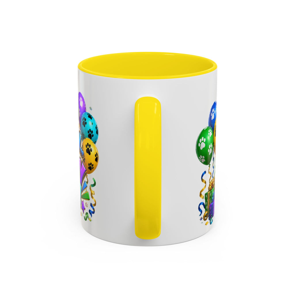 Herd the Crew Border Collie Birthday White Mug