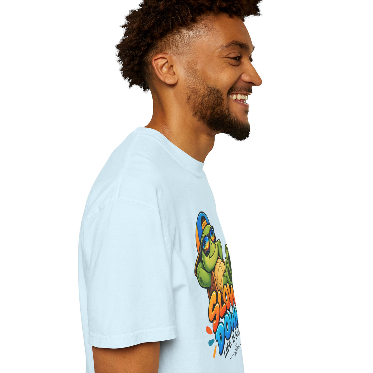 Slow Down, Life Is Good – Turtle Graphic T-Shirt | Festora Everyday