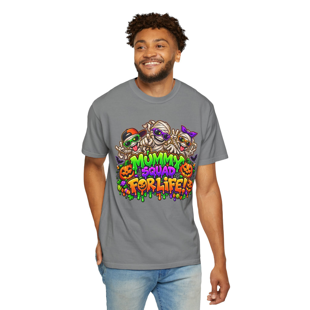 Mummy Squad For Life Halloween T-Shirt – Funny Colorful Mummy Graphic Tee
