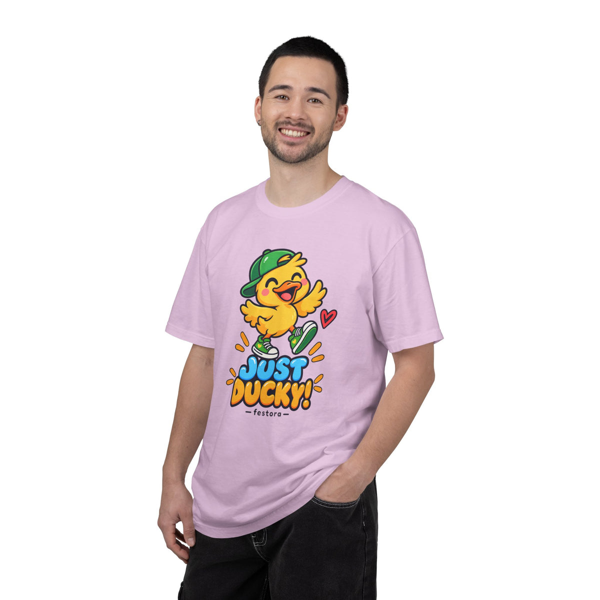 Just Ducky! – Cute Happy Duck Graphic T-Shirt