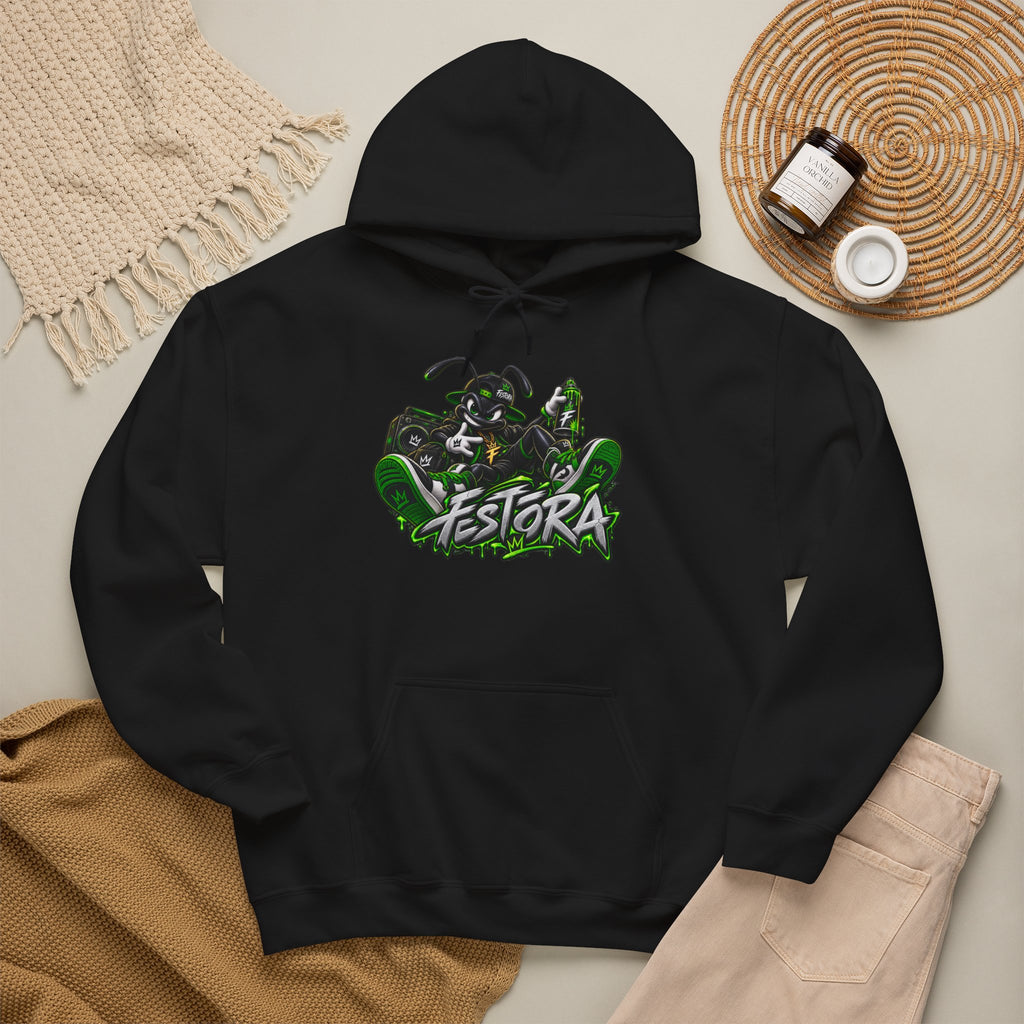Festora Ant Streetwear Hoodie - Bold Graffiti Mascot Pullover