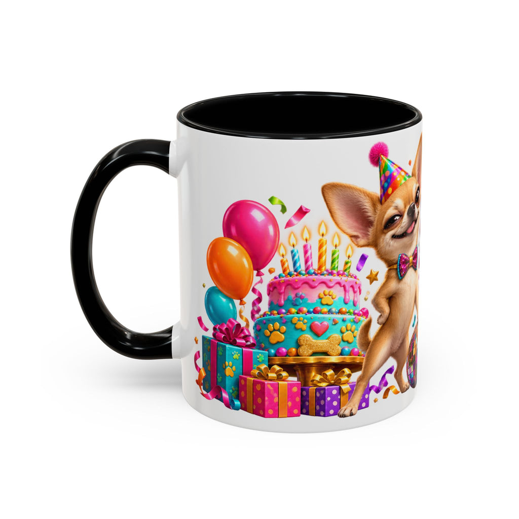 Small Dog Big Birthday Energy Chihuahua White Mug
