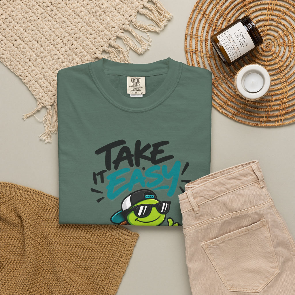 Take It Easy Skate Turtle Graphic T-Shirt | Festora Everyday