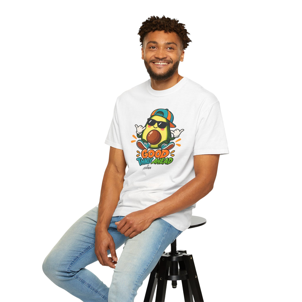 Good Things Ahead Avocado Graphic T-Shirt | Festora Everyday