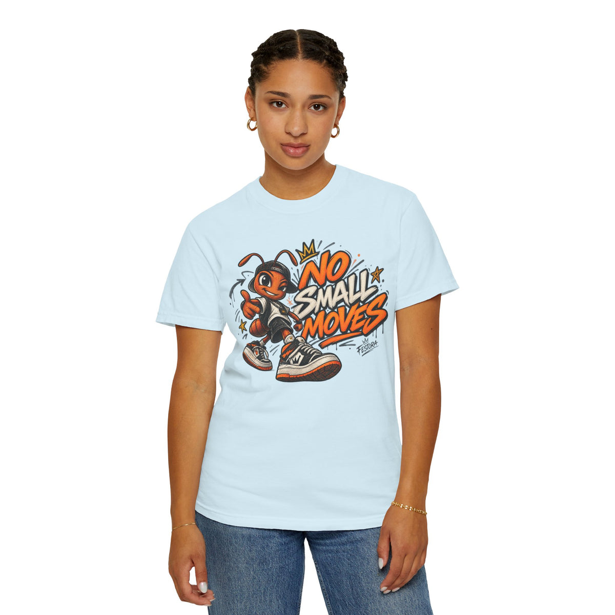 No Small Moves T-Shirt — Retro Sneaker Character Graphic Tee