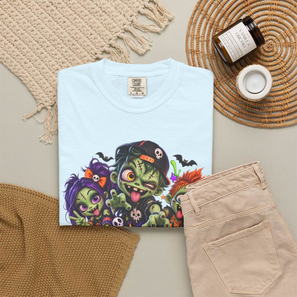 Zombie Party On! – Halloween Zombie Crew Graphic T-Shirt