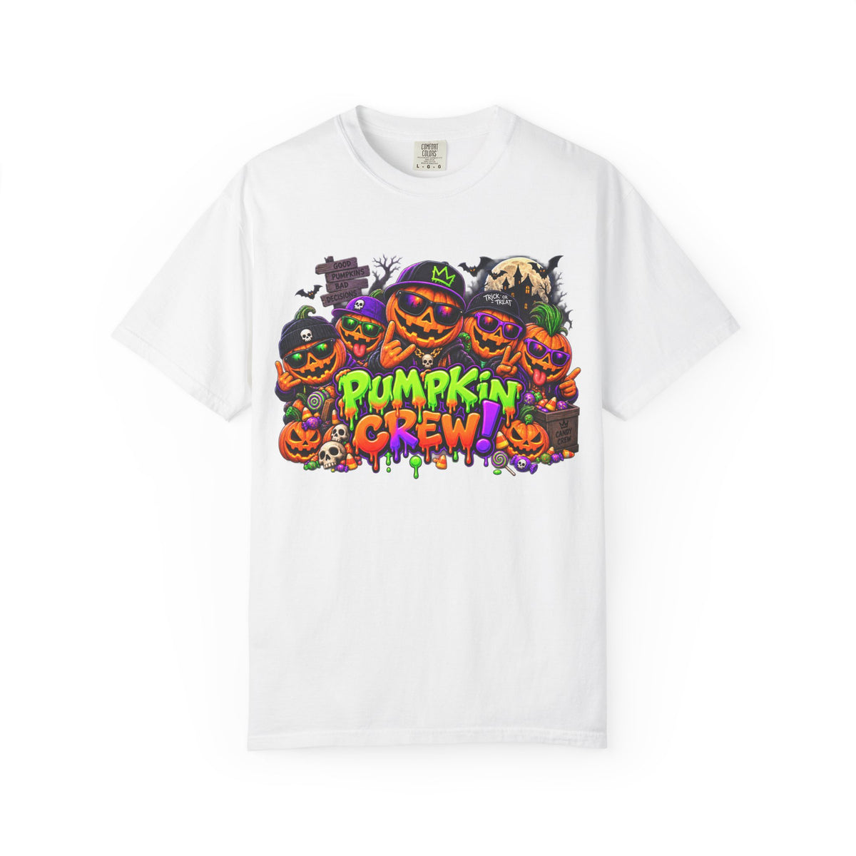 Pumpkin Crew Halloween T-Shirt – Funny Jack O’ Lantern Graphic Tee