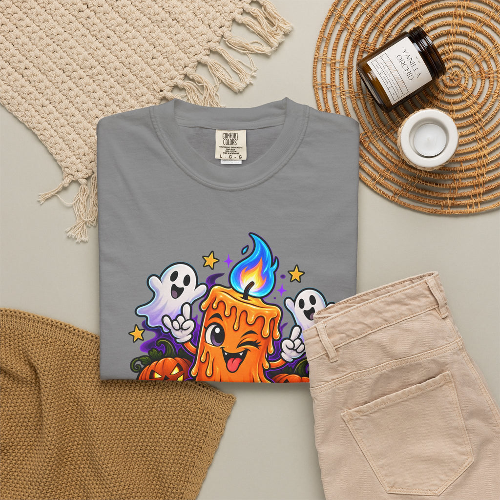 Too Lit to Quit – Funny Halloween Candle T-Shirt