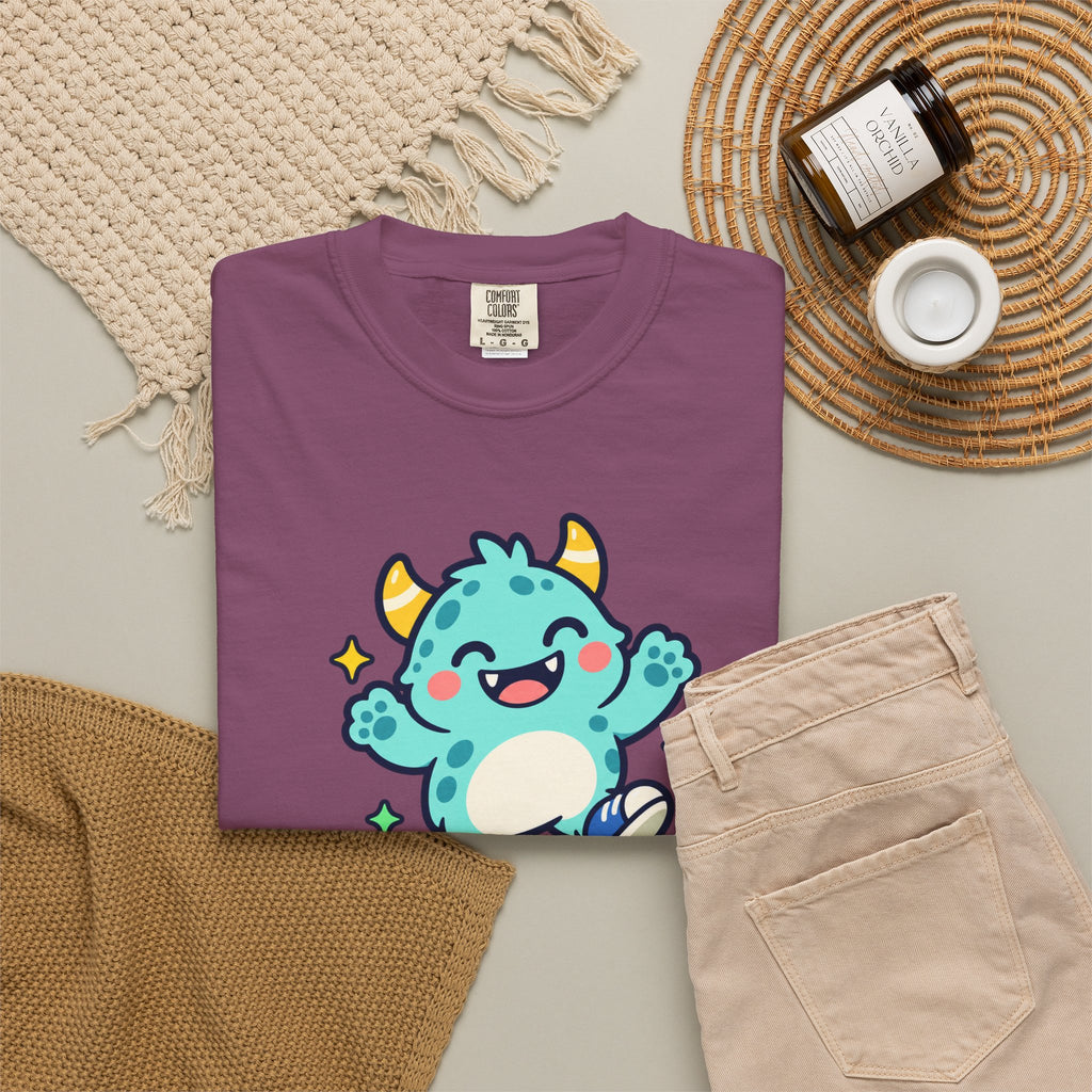 Stay Monster Happy – Cute Monster Graphic T-Shirt