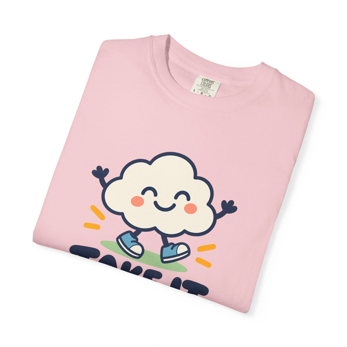 Take It Easy – Happy Cloud Graphic T-Shirt | Festora Everyday