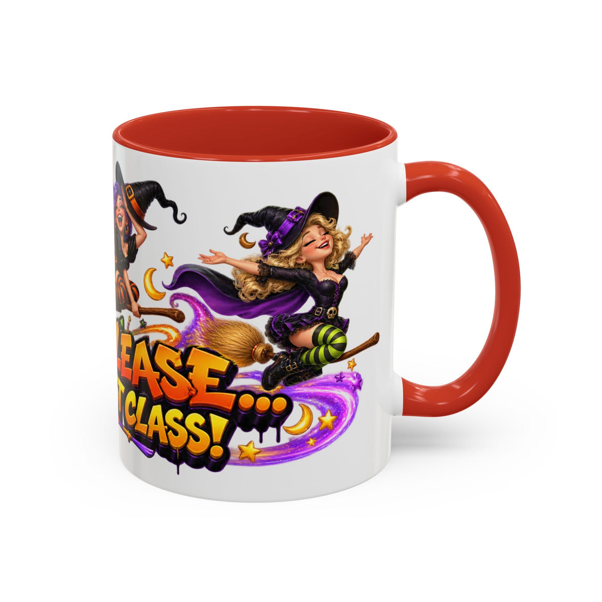 Witch Please I Fly First Class Halloween White Mug