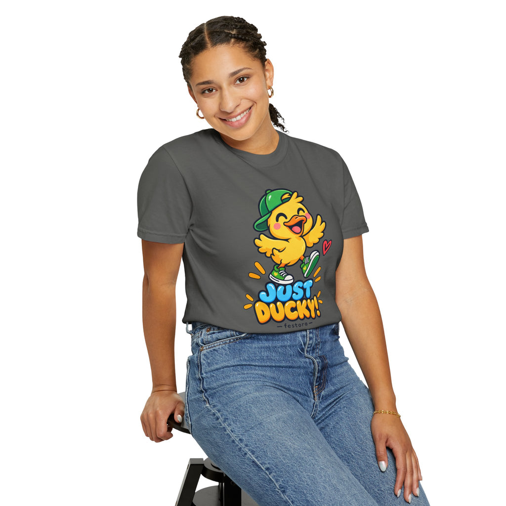 Just Ducky! – Cute Happy Duck Graphic T-Shirt