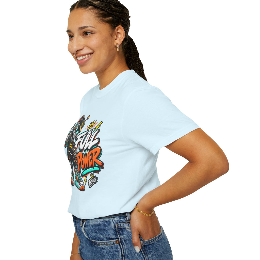 Full Power Robot Graphic T-Shirt — Retro Streetwear Tee