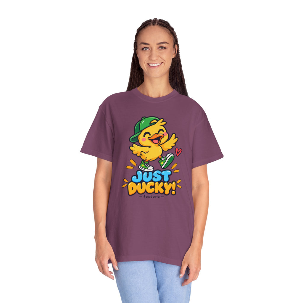 Just Ducky! – Cute Happy Duck Graphic T-Shirt
