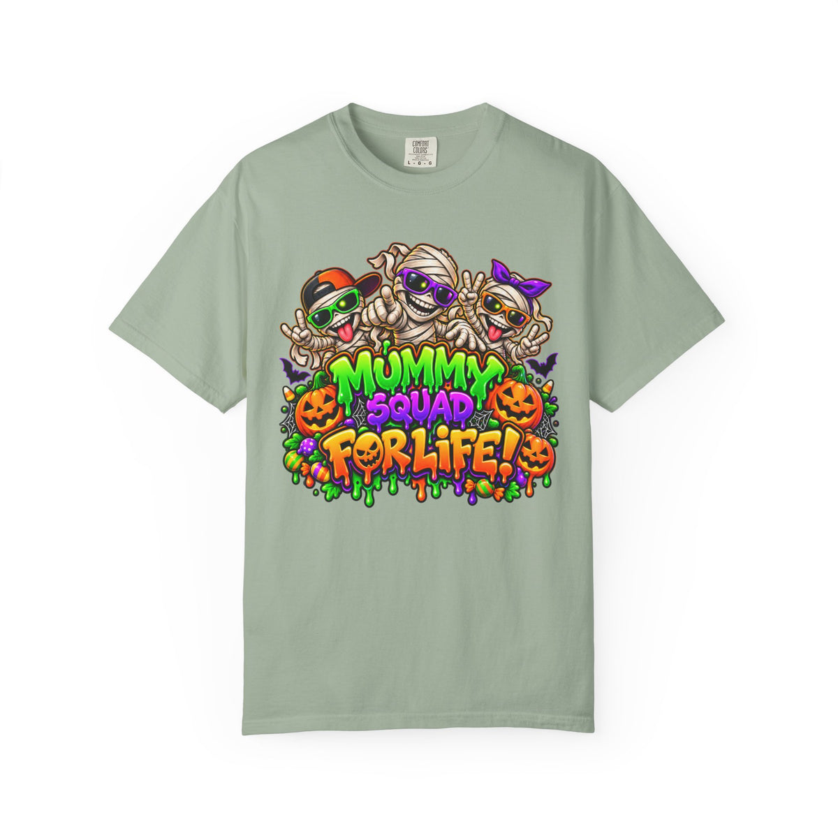 Mummy Squad For Life Halloween T-Shirt – Funny Colorful Mummy Graphic Tee