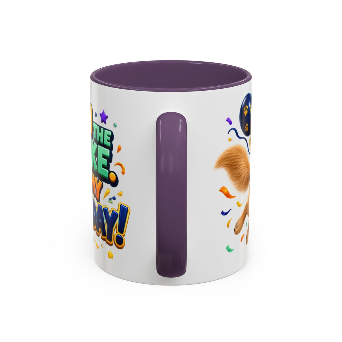 Fetch the Cake Golden Retriever Birthday White Mug