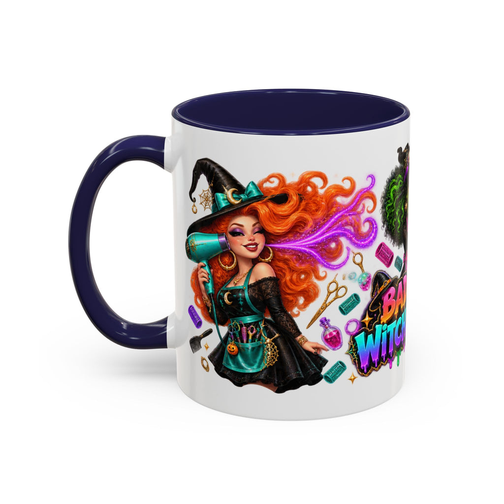 Bad Hair Witch Please Halloween Hairstylist White Mug