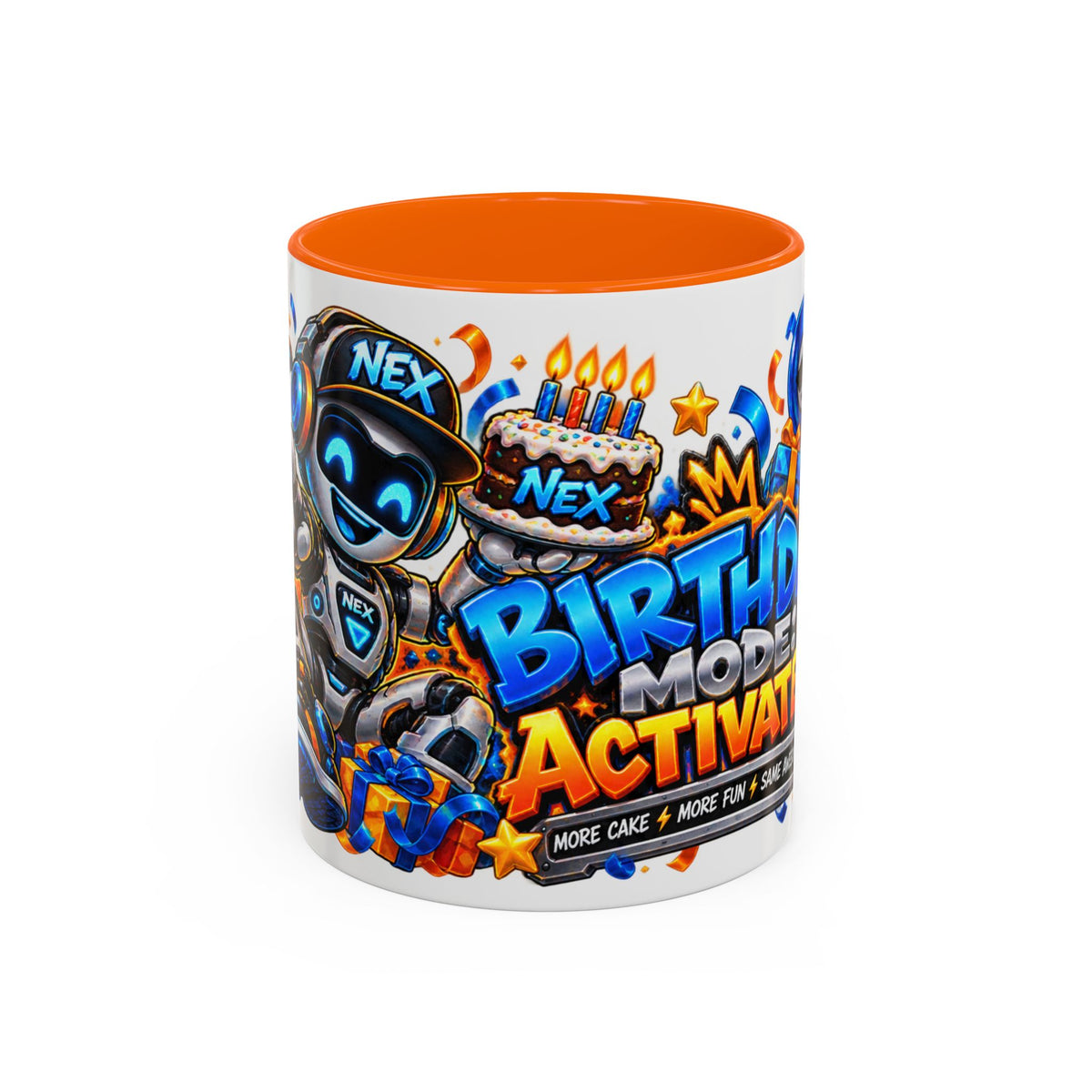 Festora Robot Birthday Mug – Birthday Mode Activated Coffee Cup