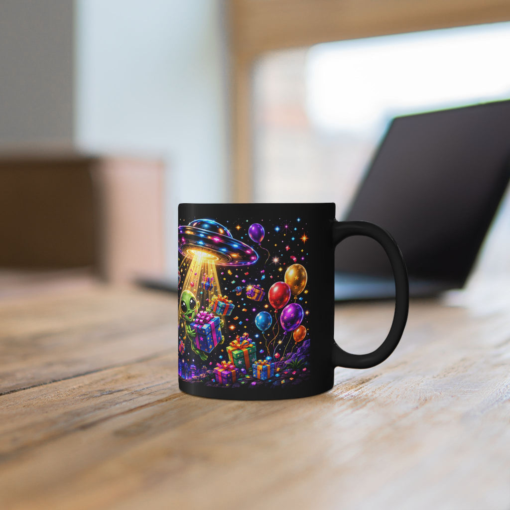 Alien Birthday Mug — Colorful UFO Party Coffee Cup (11oz & 15oz)
