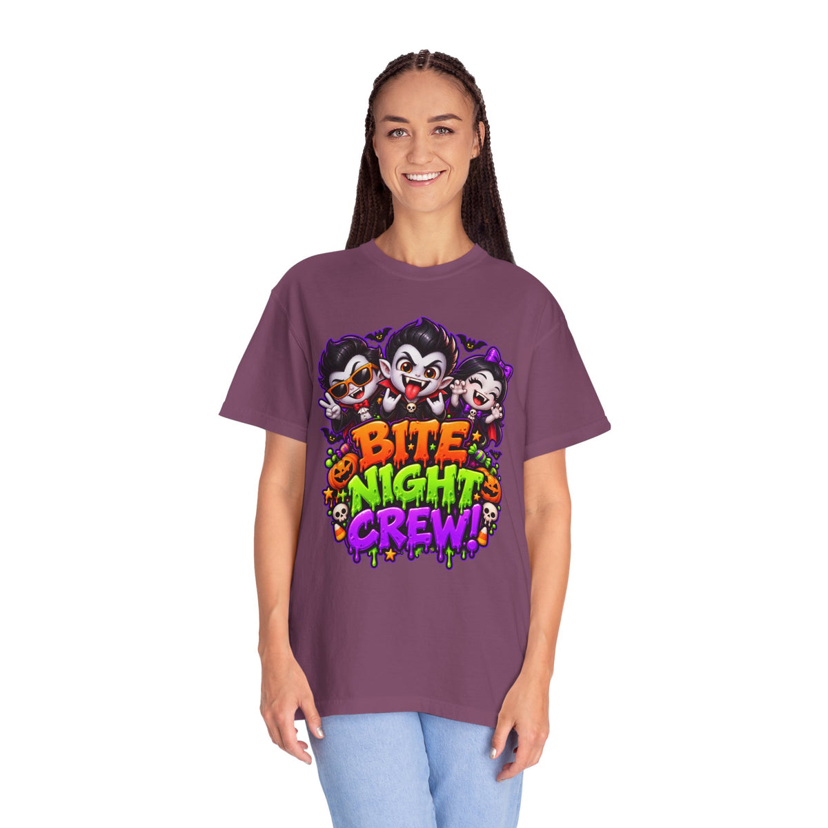 Bite Night Crew Halloween T-Shirt – Funny Vampire Graphic Tee