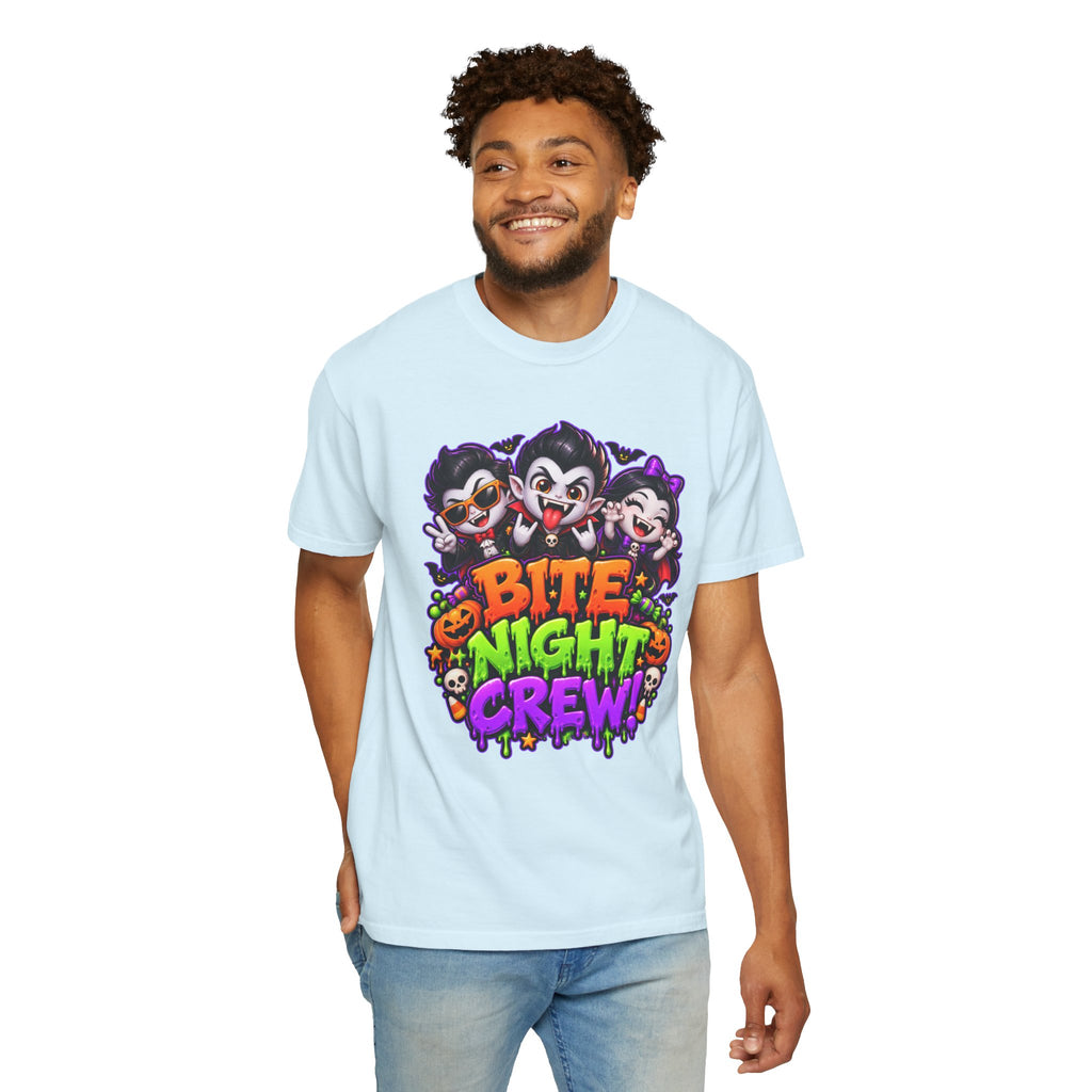 Bite Night Crew Halloween T-Shirt – Funny Vampire Graphic Tee