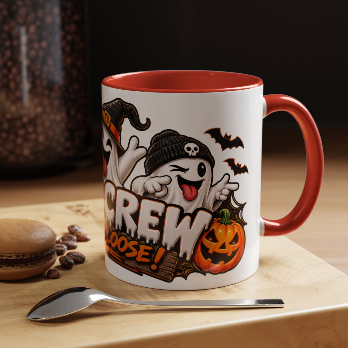 Boo Crew on the Loose Halloween White Mug – Funny Ghosts & Pumpkins