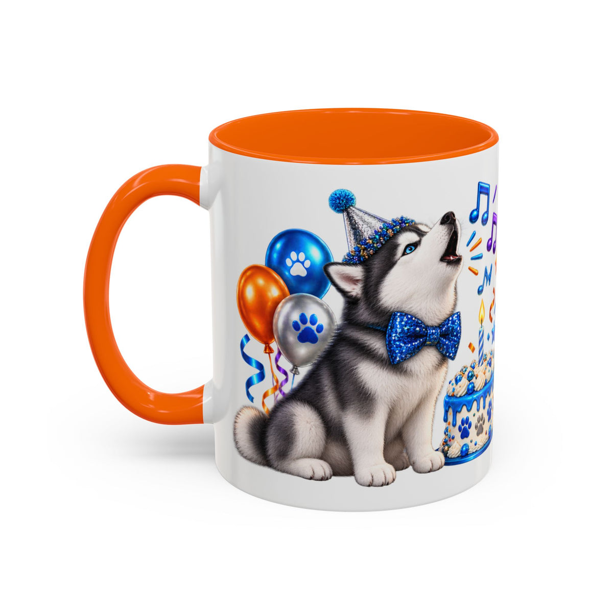 Howl Old Am I Siberian Husky Birthday White Mug
