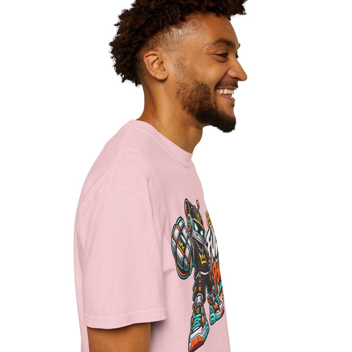 Full Power Robot Graphic T-Shirt — Retro Streetwear Tee