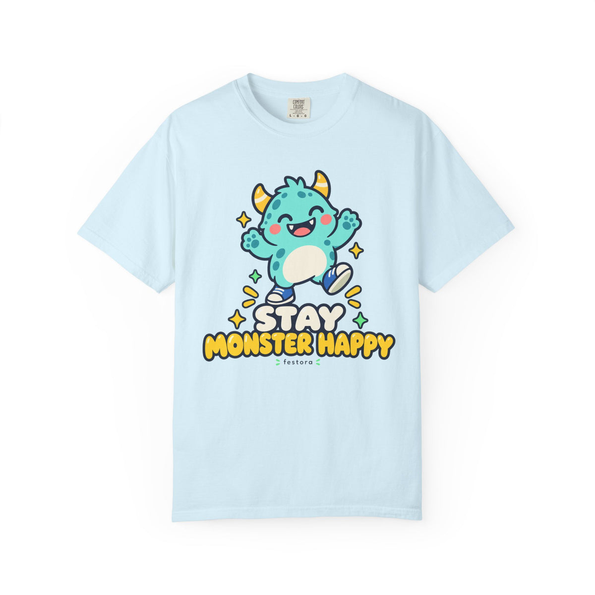 Stay Monster Happy – Cute Monster Graphic T-Shirt