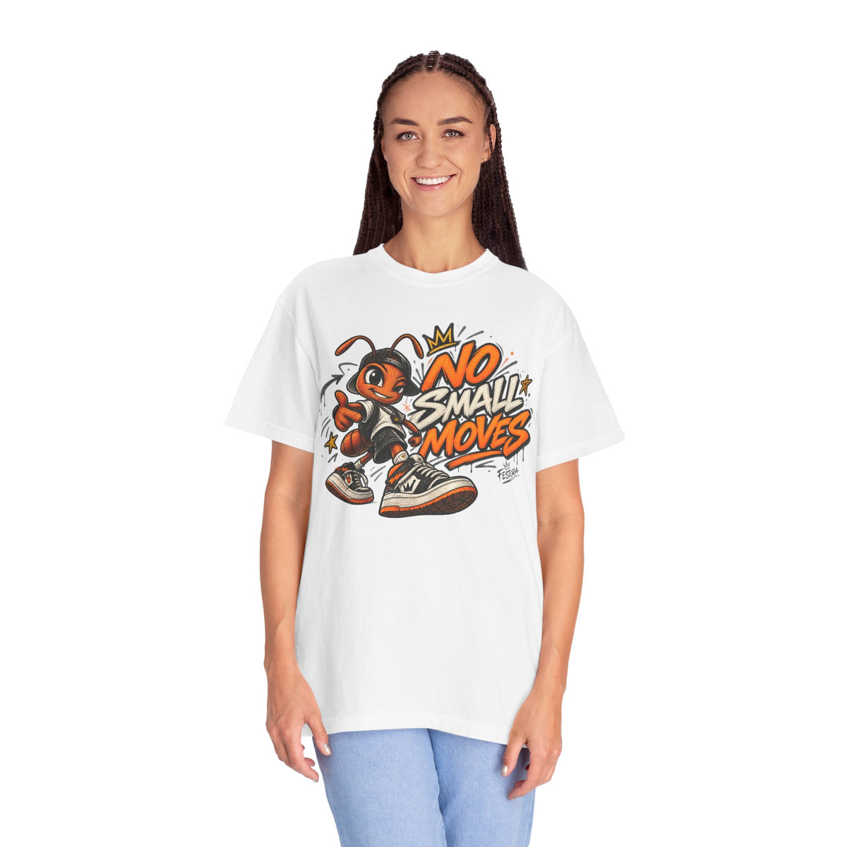 No Small Moves T-Shirt — Retro Sneaker Character Graphic Tee