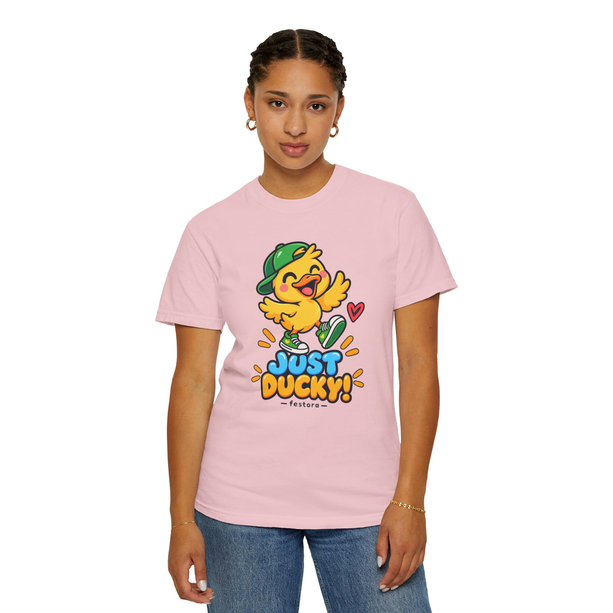 Just Ducky! – Cute Happy Duck Graphic T-Shirt
