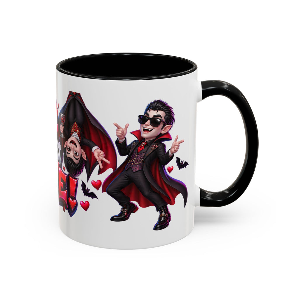 Love at First Bite Funny Vampire Halloween White Mug