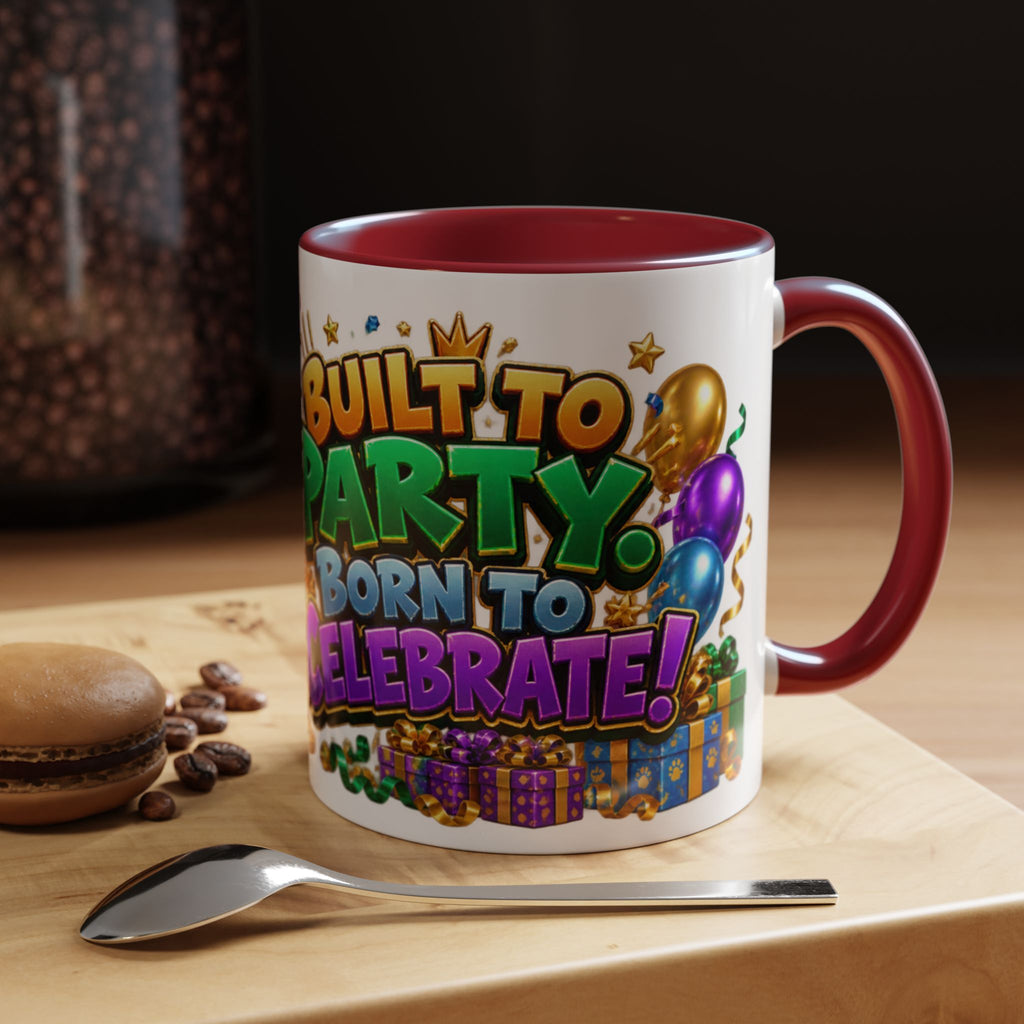 Built to Party English Bulldog Birthday White Mug