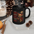 Devil Dog Chihuahua Mug - "I'm Not Tiny, I'm Undercover for the Devil's Team" Black Coffee Cup