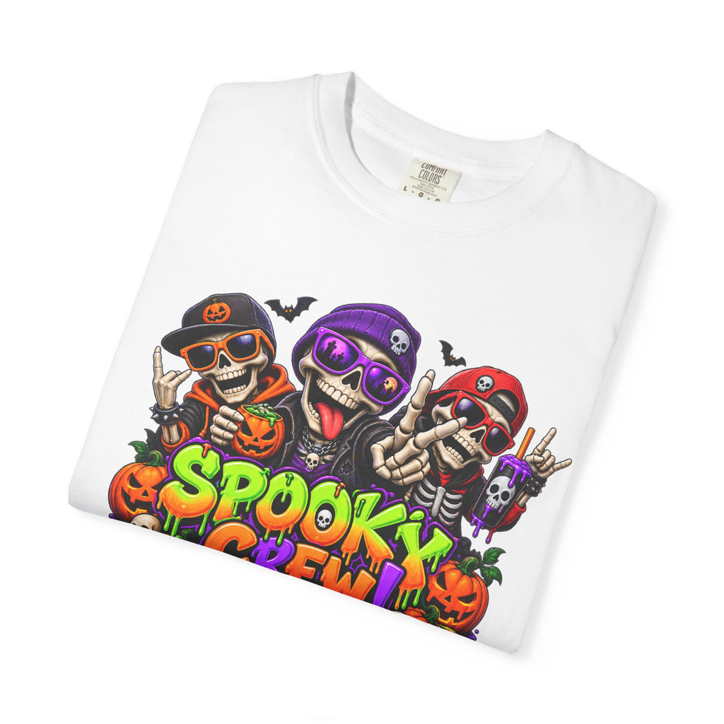 Spooky Crew Halloween T-Shirt – Funny Skeleton Graphic Tee