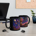 Birthday Gifts Hot Air Balloon Black Mug – "It's Raining Birthday Gifts" (11oz)