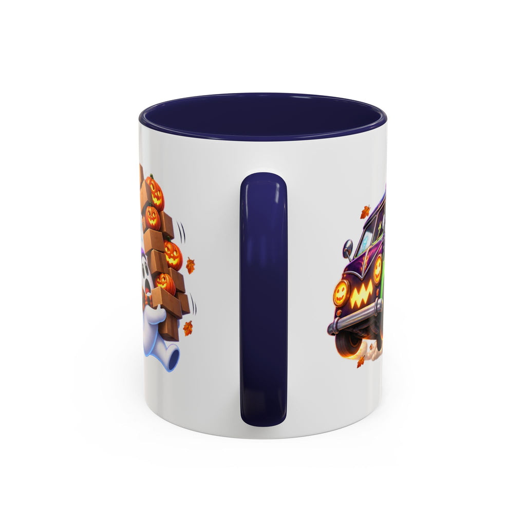 Delivering the Boos Ghost Delivery Halloween White Mug