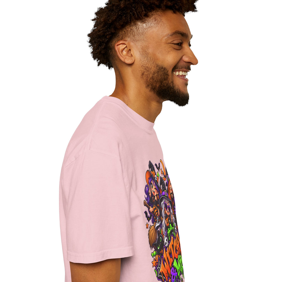 Witchy & Wild – Halloween Witch Crew Graphic T-Shirt