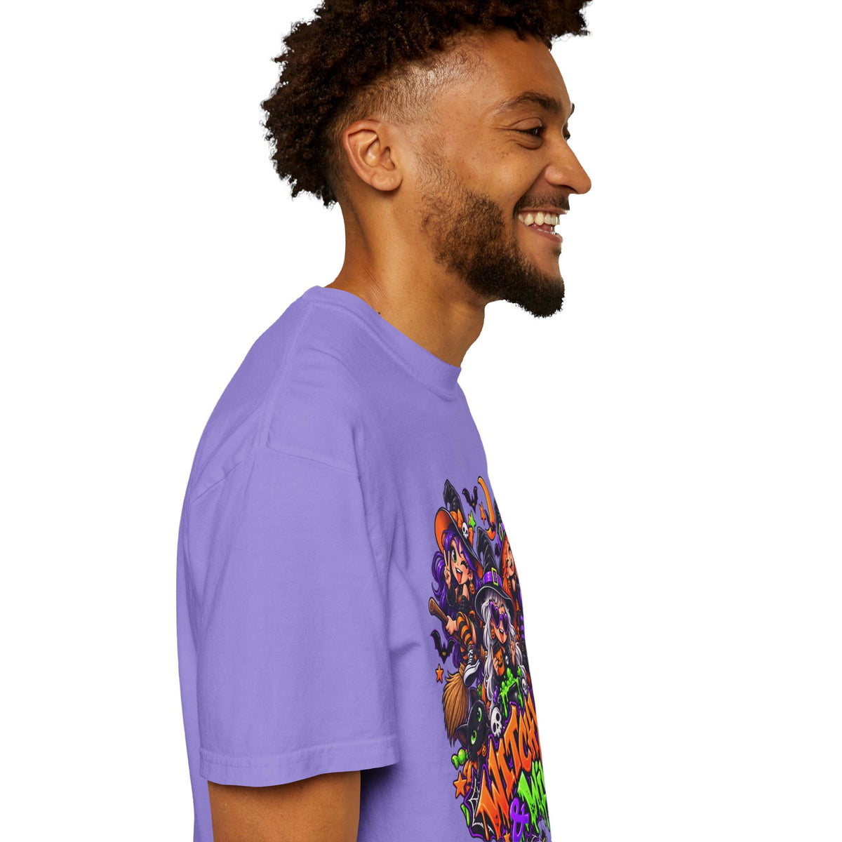 Witchy & Wild – Halloween Witch Crew Graphic T-Shirt