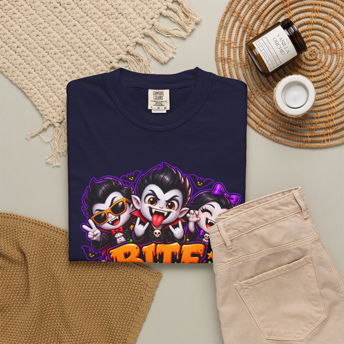 Bite Night Crew Halloween T-Shirt – Funny Vampire Graphic Tee