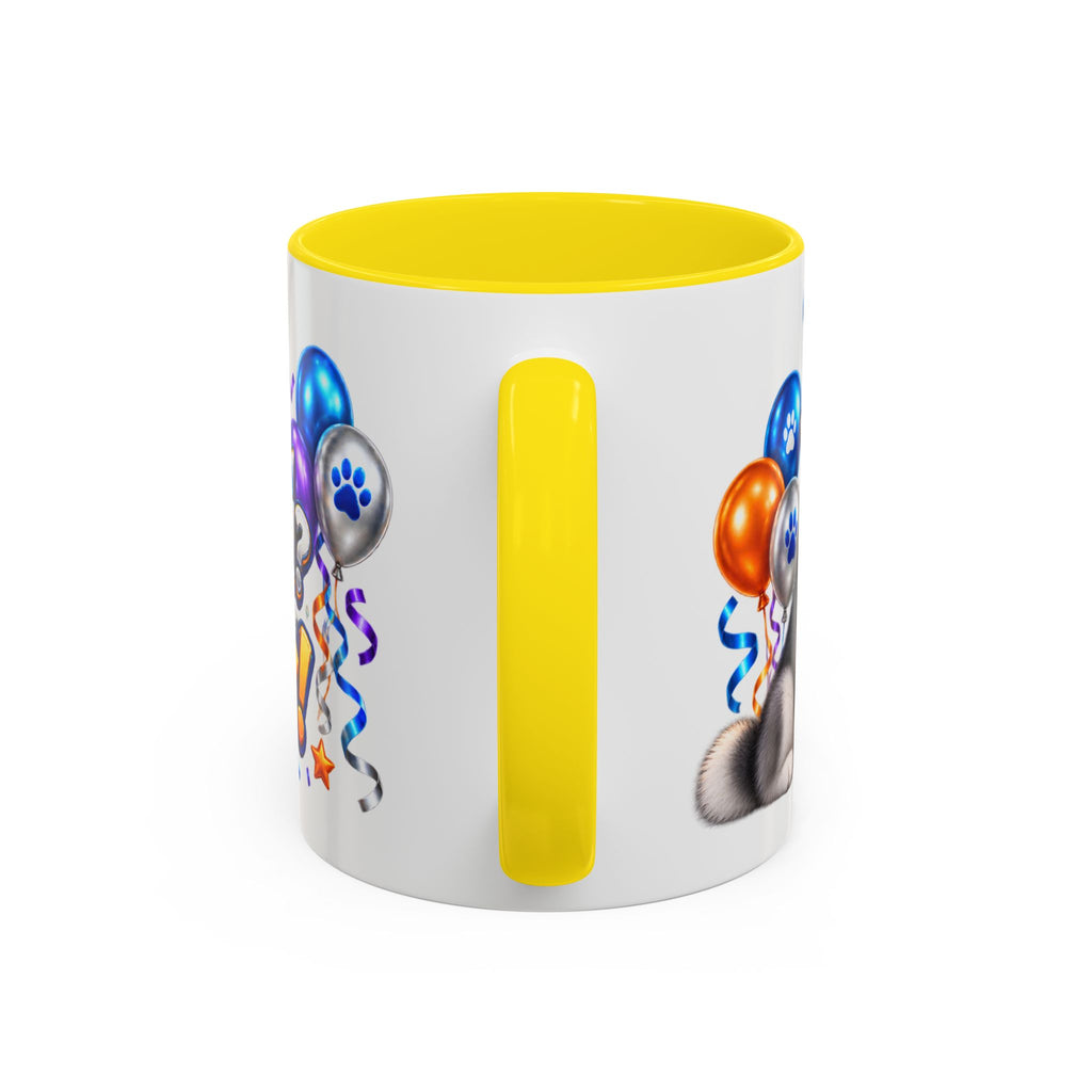 Howl Old Am I Siberian Husky Birthday White Mug