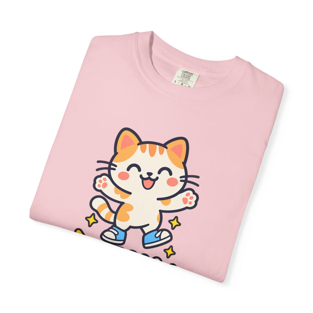 Stay Pawsitive – Cute Happy Cat Graphic T-Shirt