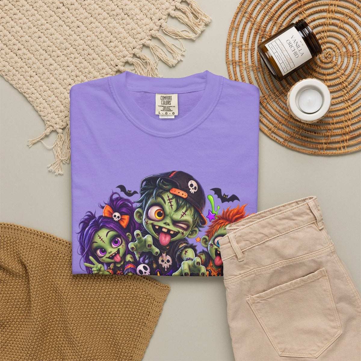 Zombie Party On! – Halloween Zombie Crew Graphic T-Shirt