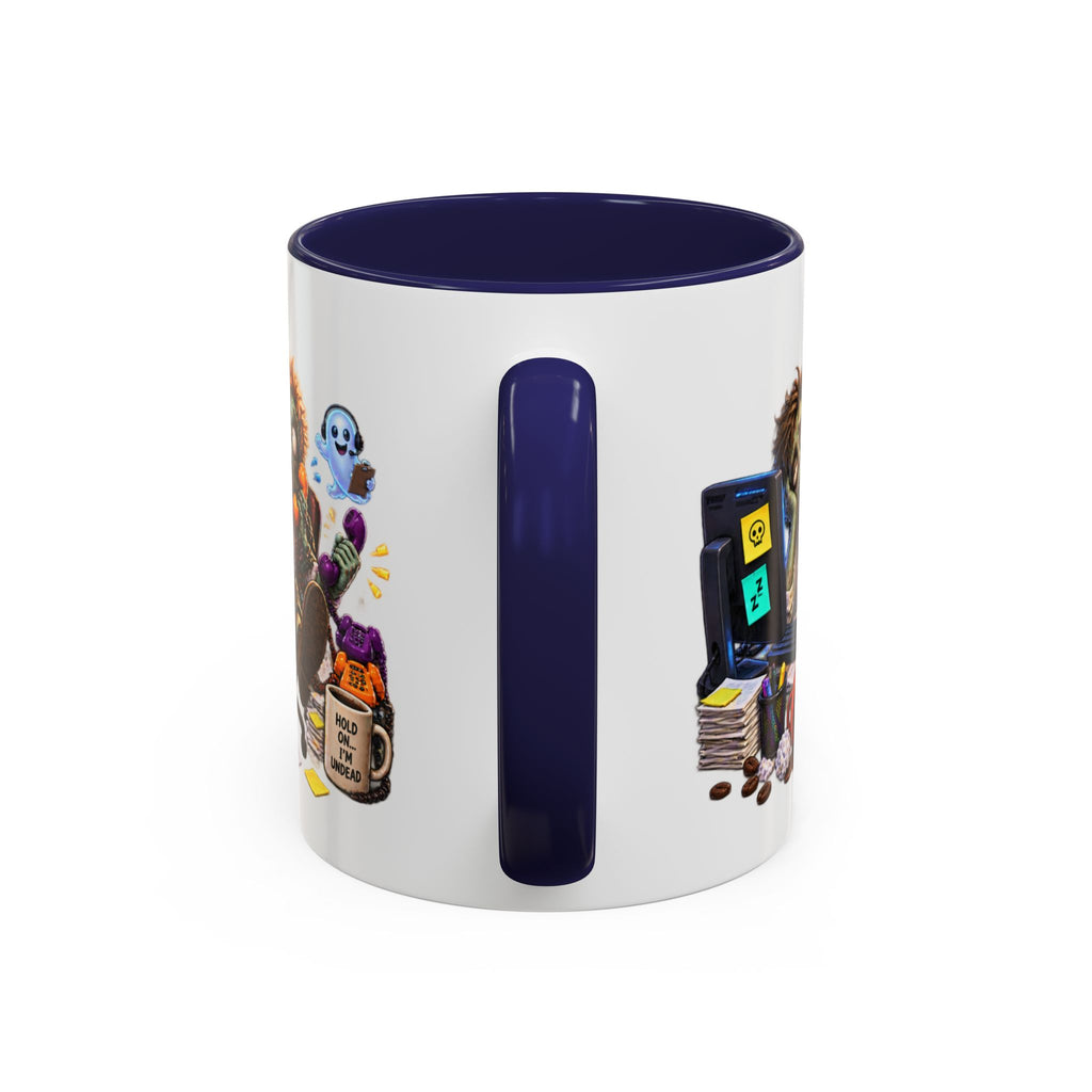 Dead Tired Still Working Zombie Office Halloween White Mug