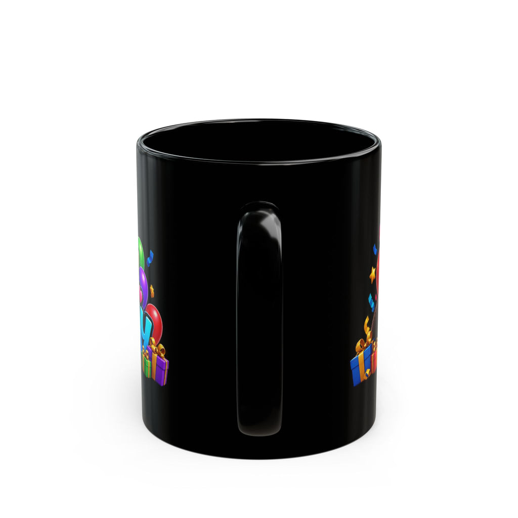Gorilla Happy Birthday Mug - Bold 3D Party Design on Black Mug