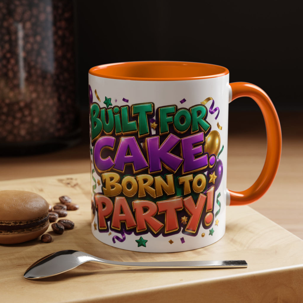 Built for Cake Born to Party French Bulldog White Mug