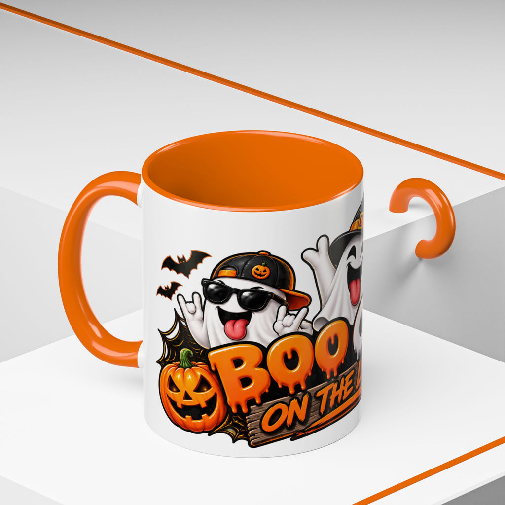 Boo Crew on the Loose Halloween White Mug – Funny Ghosts & Pumpkins