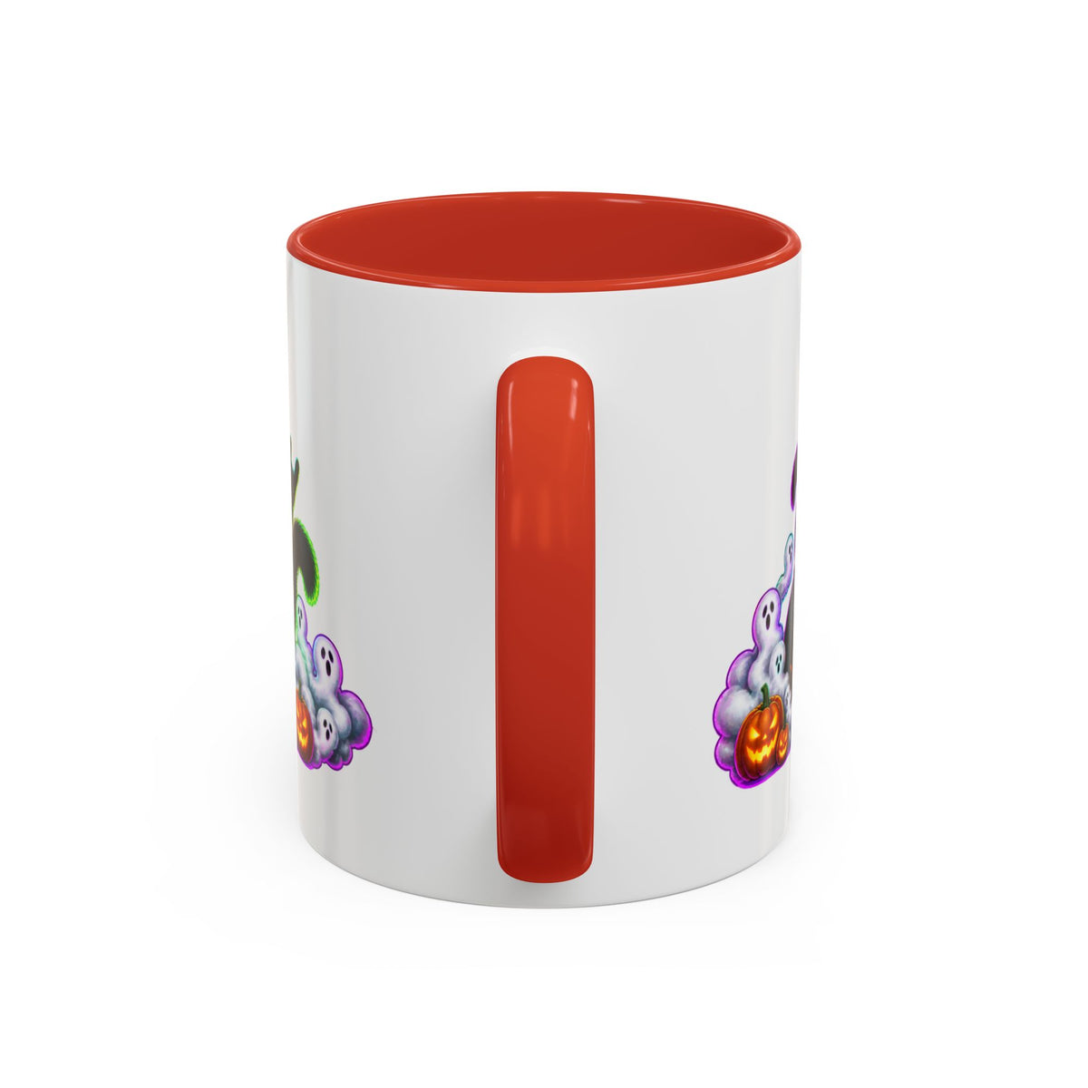Nine Lives Zero Rules Biker Cats Halloween White Mug