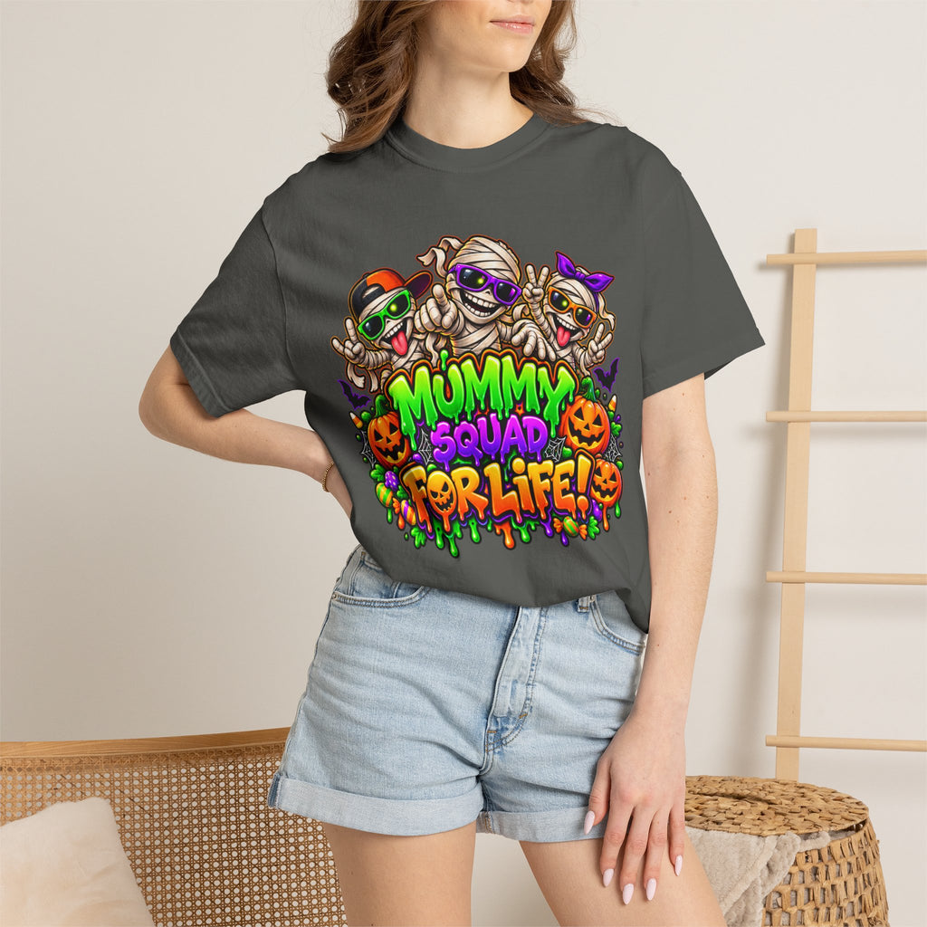 Mummy Squad For Life Halloween T-Shirt – Funny Colorful Mummy Graphic Tee