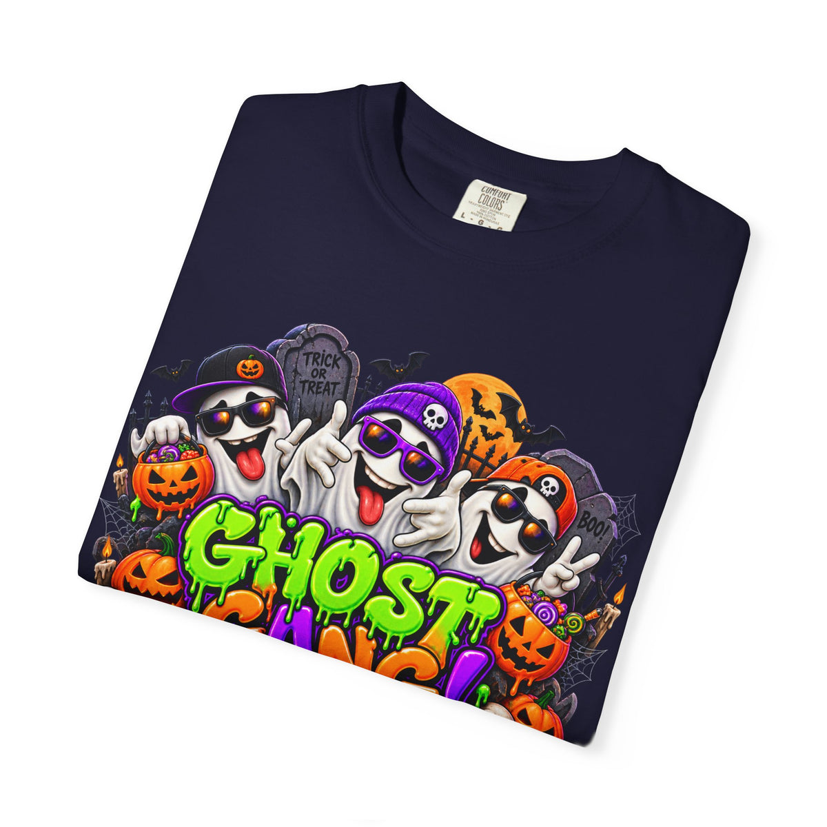 Ghost Gang Halloween T-Shirt – Funny Colorful Ghost Graphic Tee